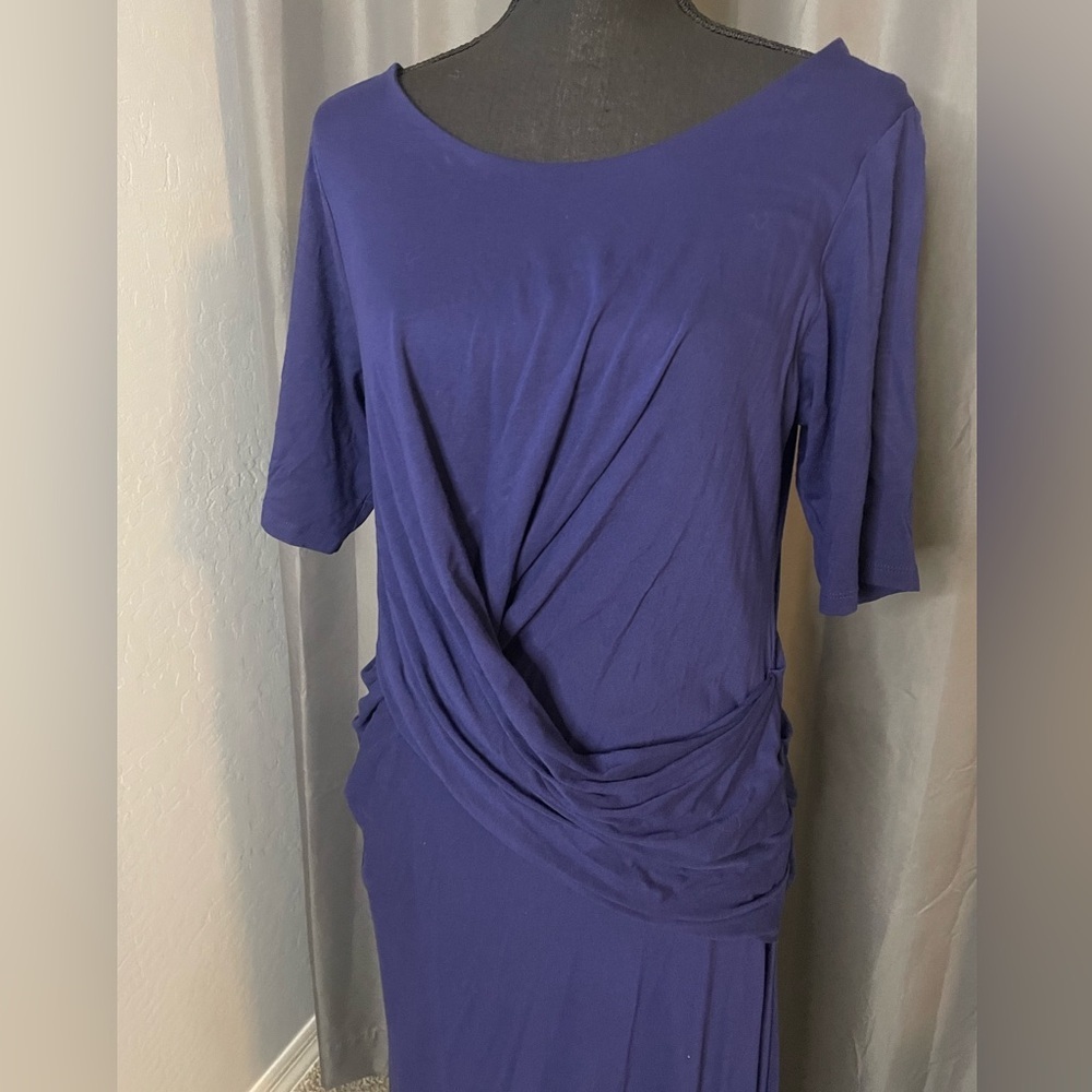 135. Pure Collection Faux Wrap Dress, Size 18, EUC - Picture 2 of 5